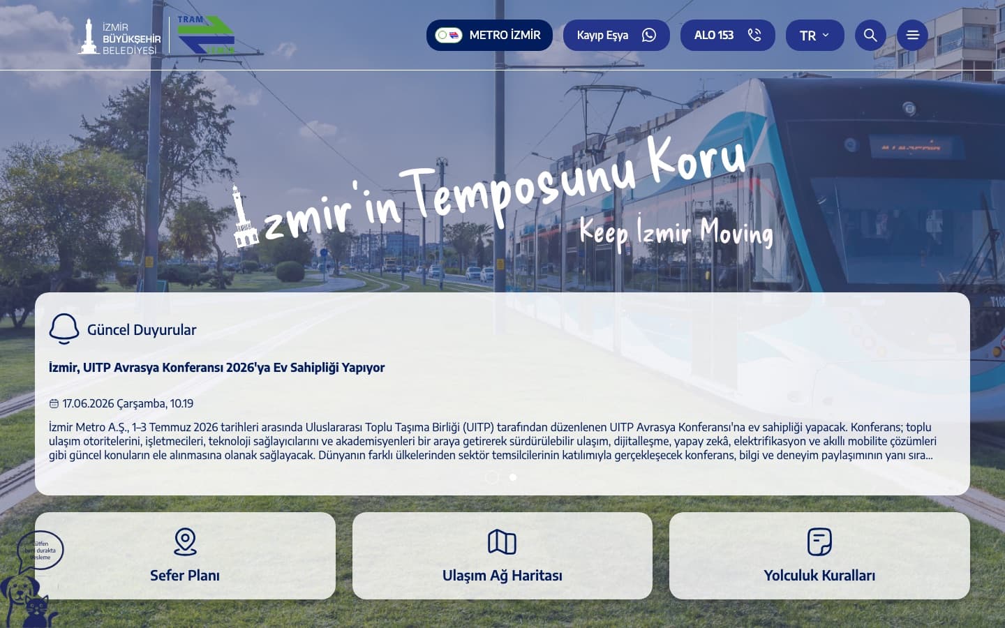 Tram İzmir — desktop